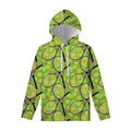 Tennis Ball And Racket Pattern Print Pullover Hoodie