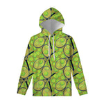Tennis Ball And Racket Pattern Print Pullover Hoodie