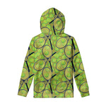 Tennis Ball And Racket Pattern Print Pullover Hoodie