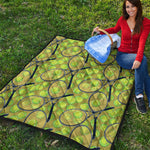 Tennis Ball And Racket Pattern Print Quilt