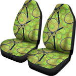 Tennis Ball And Racket Pattern Print Universal Fit Car Seat Covers