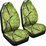 Tennis Ball And Racket Pattern Print Universal Fit Car Seat Covers