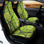 Tennis Ball And Racket Pattern Print Universal Fit Car Seat Covers