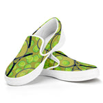 Tennis Ball And Racket Pattern Print White Slip On Shoes