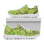 Tennis Ball And Racket Pattern Print White Sneakers