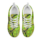 Tennis Ball And Racket Pattern Print White Sneakers