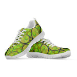 Tennis Ball And Racket Pattern Print White Sneakers