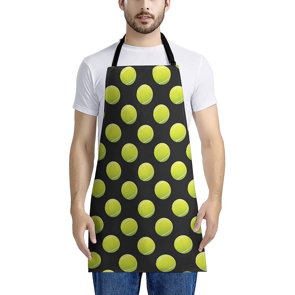 Tennis Balls Pattern Print Apron