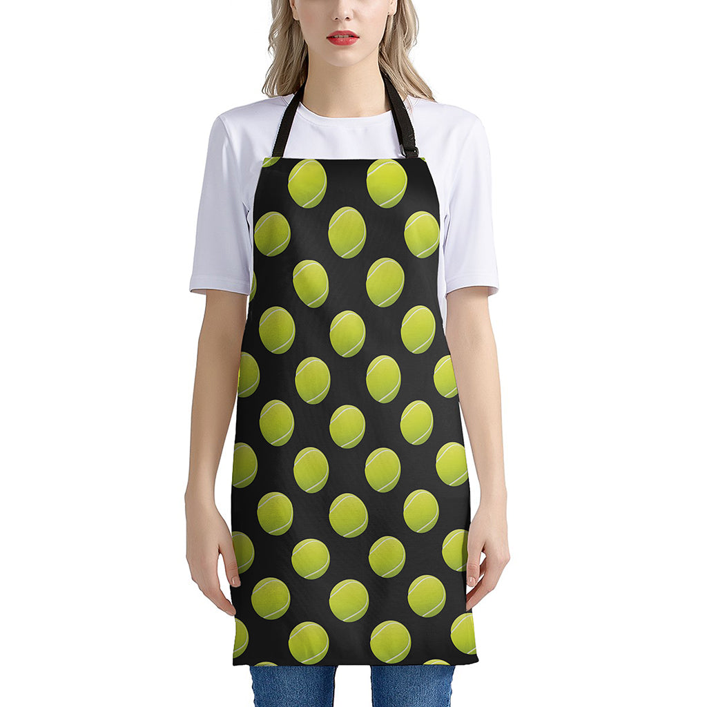 Tennis Balls Pattern Print Apron