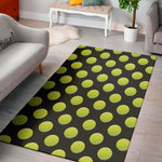 Tennis Balls Pattern Print Area Rug