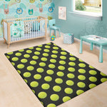 Tennis Balls Pattern Print Area Rug