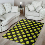 Tennis Balls Pattern Print Area Rug