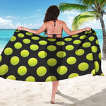 Tennis Balls Pattern Print Beach Sarong Wrap