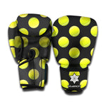 Tennis Balls Pattern Print Boxing Gloves
