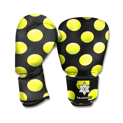 Tennis Balls Pattern Print Boxing Gloves