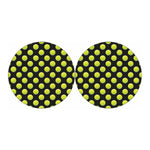 Tennis Balls Pattern Print Car Coasters