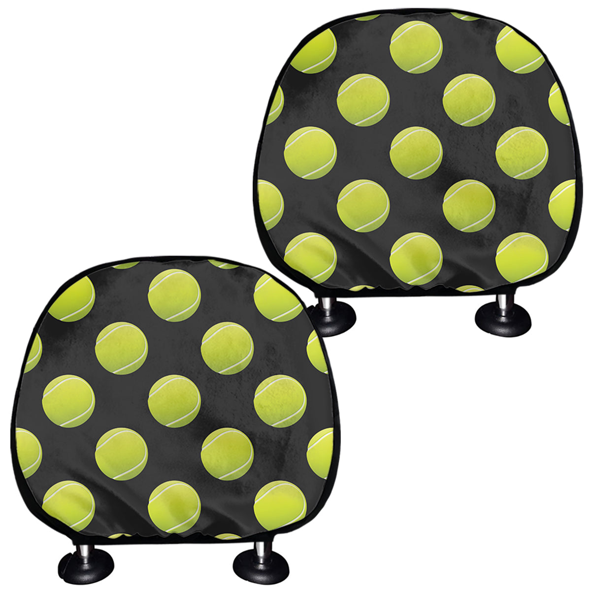 Tennis Balls Pattern Print Car Headrest Covers