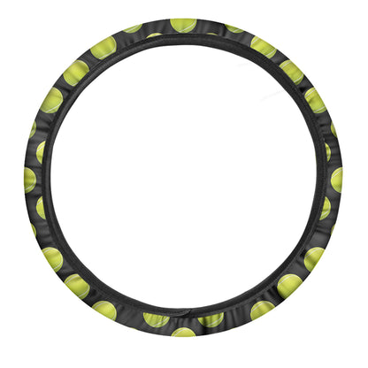 Tennis Balls Pattern Print Car Steering Wheel Cover