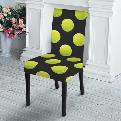 Tennis Balls Pattern Print Dining Chair Slipcover