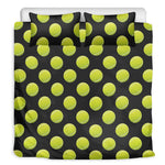 Tennis Balls Pattern Print Duvet Cover Bedding Set