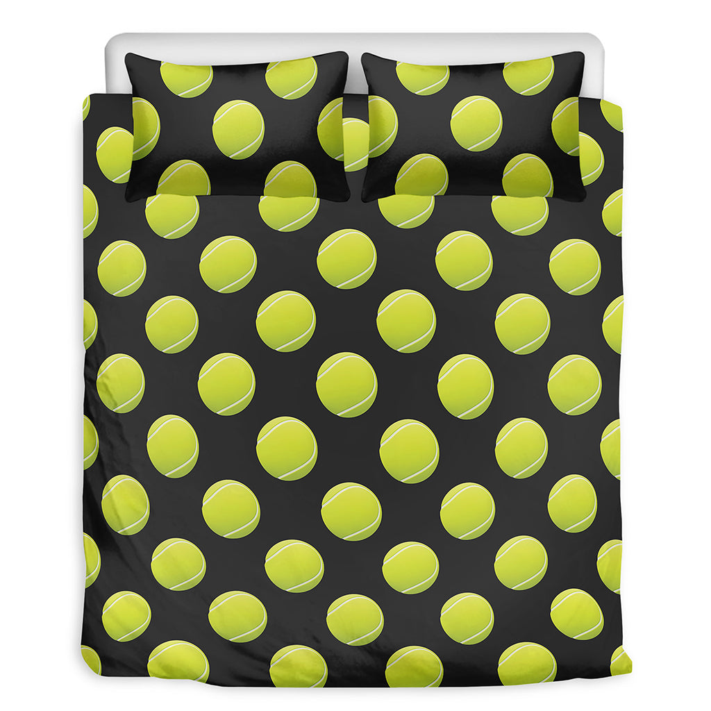 Tennis Balls Pattern Print Duvet Cover Bedding Set