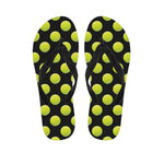 Tennis Balls Pattern Print Flip Flops
