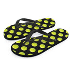 Tennis Balls Pattern Print Flip Flops