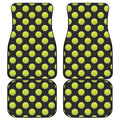 Tennis Balls Pattern Print Front and Back Car Floor Mats