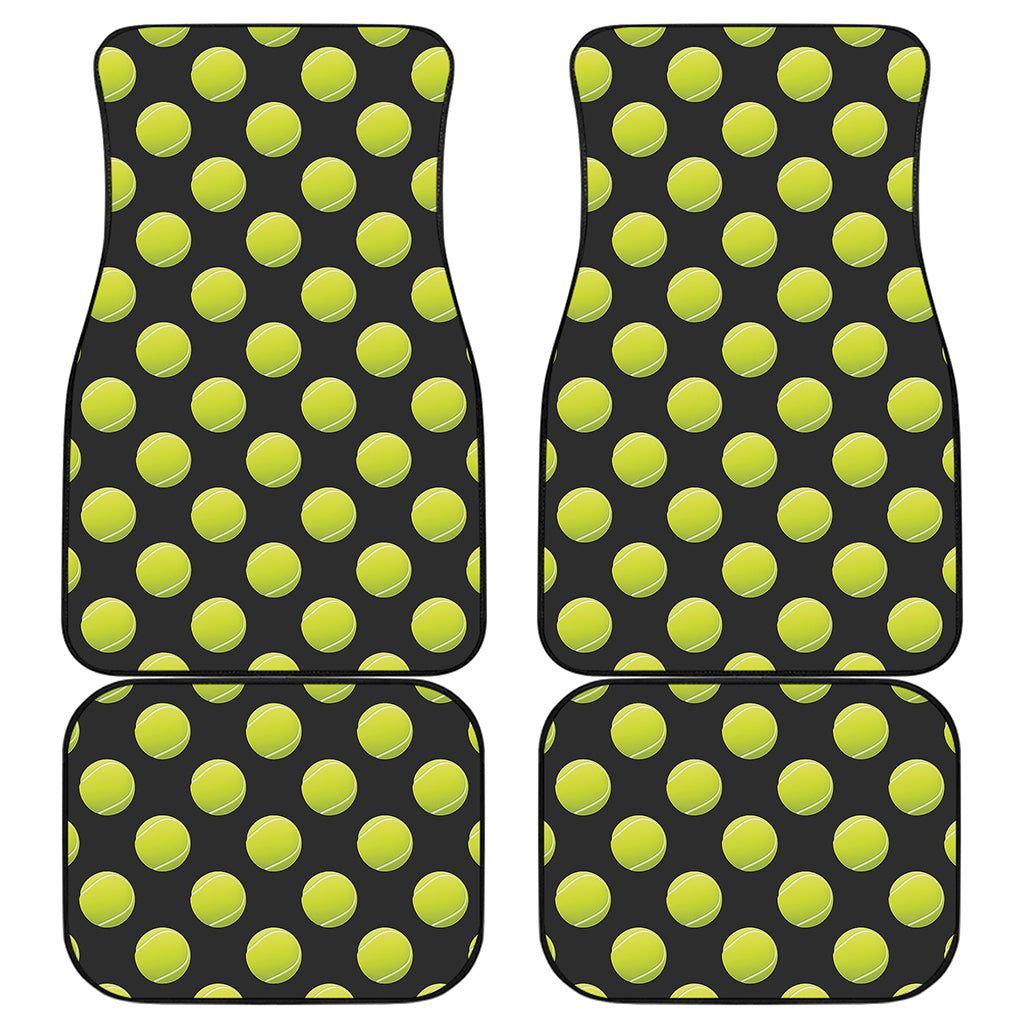 Tennis Balls Pattern Print Front and Back Car Floor Mats
