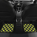 Tennis Balls Pattern Print Front and Back Car Floor Mats