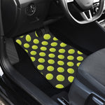 Tennis Balls Pattern Print Front and Back Car Floor Mats