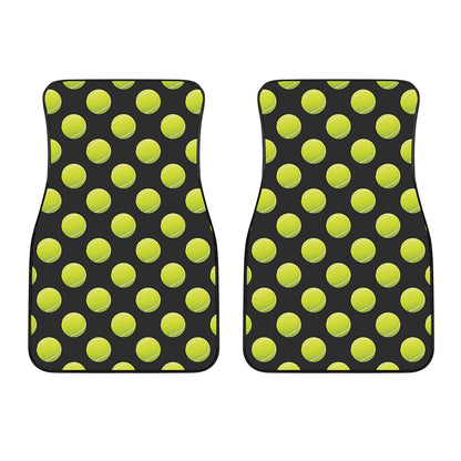 Tennis Balls Pattern Print Front Car Floor Mats
