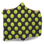 Tennis Balls Pattern Print Hooded Blanket