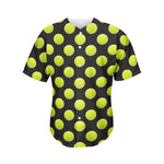 Tennis Balls Pattern Print Men's Baseball Jersey