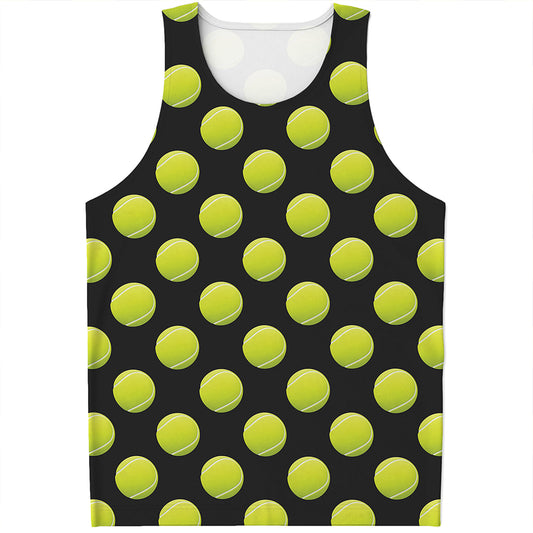 Tennis Balls Pattern Print Men's Tank Top