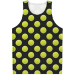 Tennis Balls Pattern Print Men's Tank Top