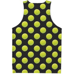 Tennis Balls Pattern Print Men's Tank Top