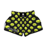 Tennis Balls Pattern Print Muay Thai Boxing Shorts