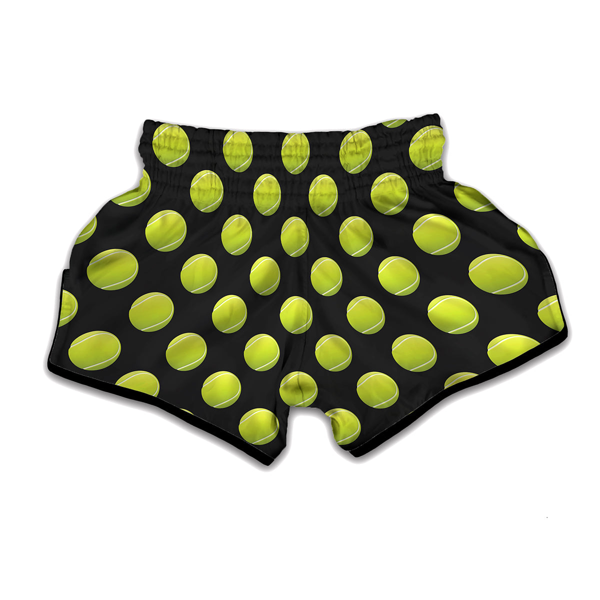 Tennis Balls Pattern Print Muay Thai Boxing Shorts