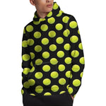 Tennis Balls Pattern Print Pullover Hoodie