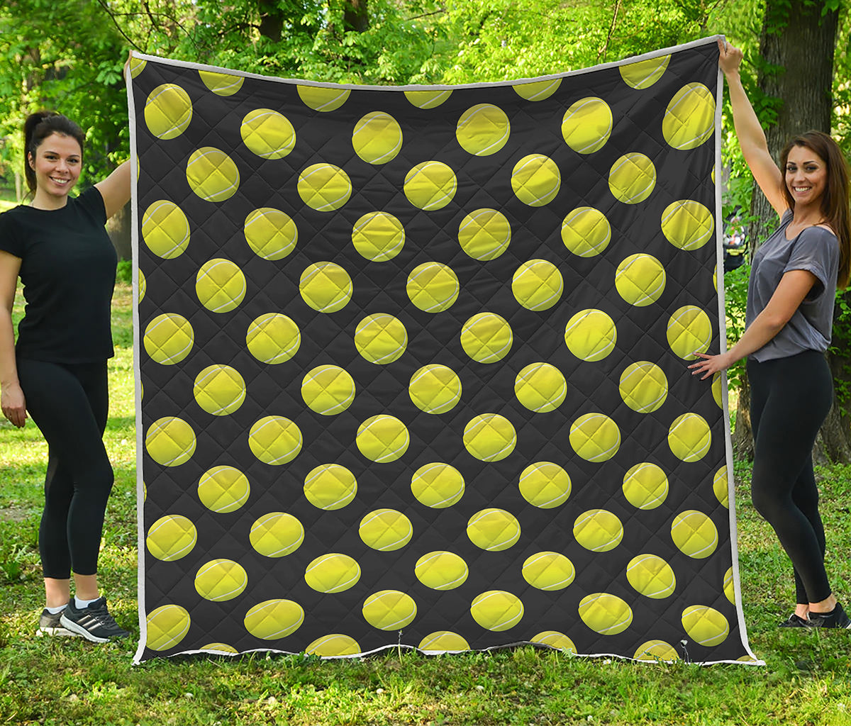 Tennis Balls Pattern Print Quilt