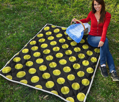 Tennis Balls Pattern Print Quilt