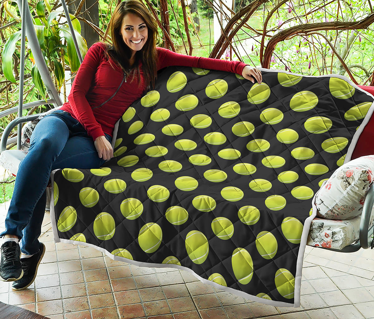 Tennis Balls Pattern Print Quilt