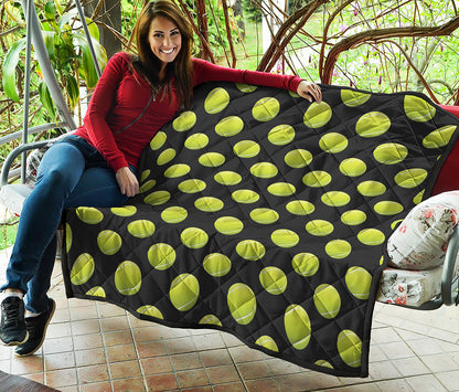 Tennis Balls Pattern Print Quilt