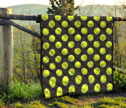 Tennis Balls Pattern Print Quilt