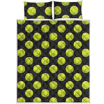 Tennis Balls Pattern Print Quilt Bed Set