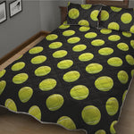 Tennis Balls Pattern Print Quilt Bed Set