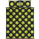 Tennis Balls Pattern Print Quilt Bed Set