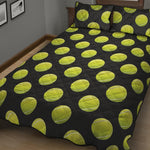 Tennis Balls Pattern Print Quilt Bed Set