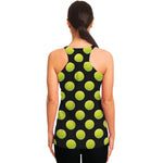 Tennis Balls Pattern Print Women's Racerback Tank Top